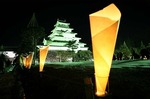 鶴ヶ城　会津絵ろうそくまつり　turugajo Aizu picture candle festival